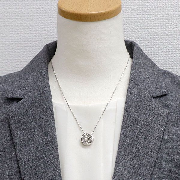 星の砂 Pt900/ Pt850 ダイヤモンド ペンダントネックレス 0.15ct