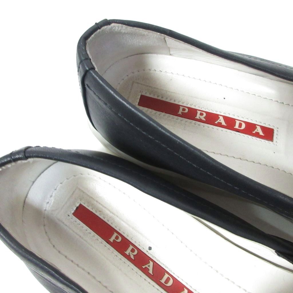 プラダスポーツ PRADA SPORT レザー スリッポン シューズ スニーカー
