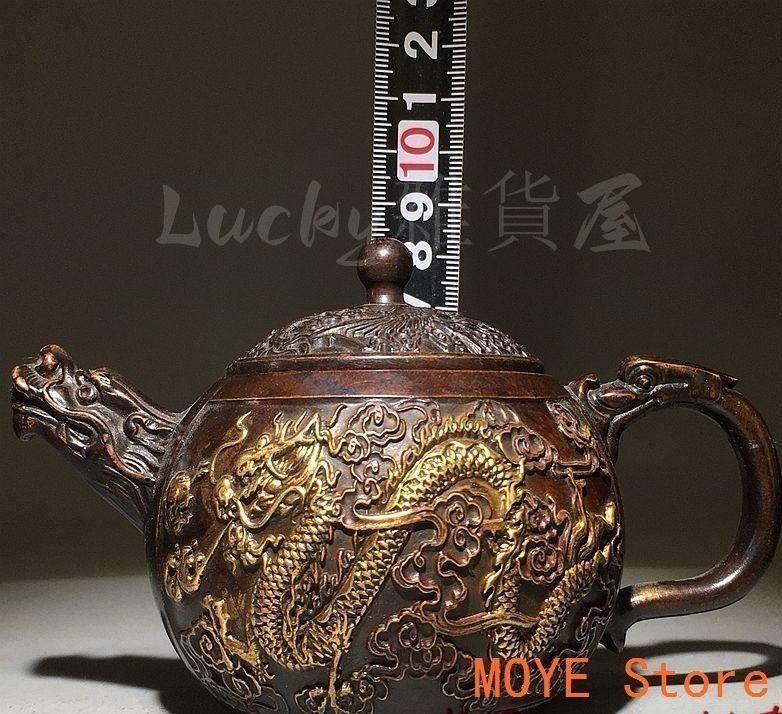 十二支龍頭茶壺 龍鳳壺 銅壺徳利 茶道具 煎茶器 装飾品 工芸品 美術品