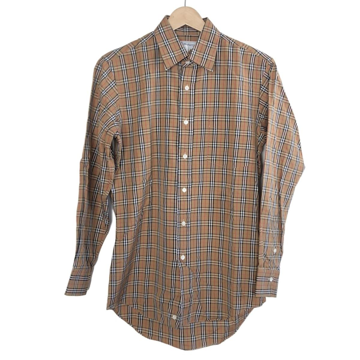 Burberry s バーバリーズ 長袖シャツブラウス サイズA 37 79 レディース ブラウン 黒 マルチ チェック柄