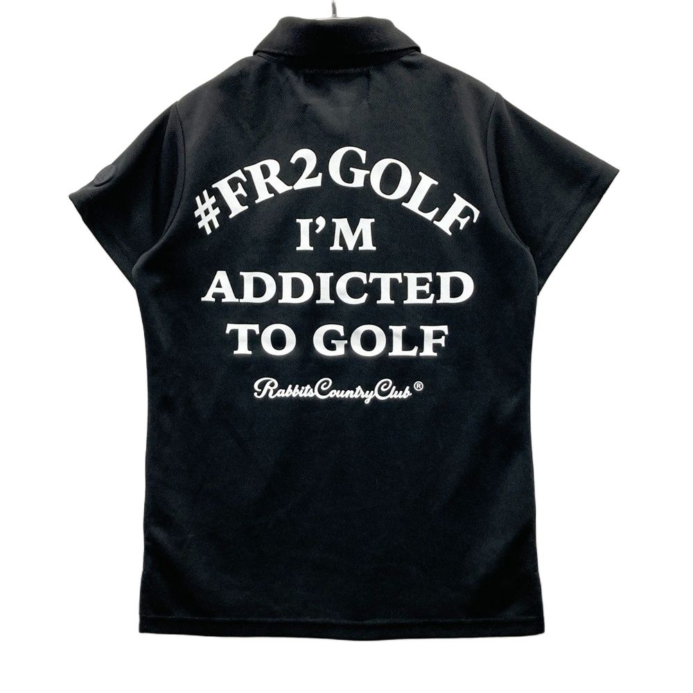サイズ：S FR2 GOLF エフアールツーゴルフ 半袖ポロシャツ ブラック系