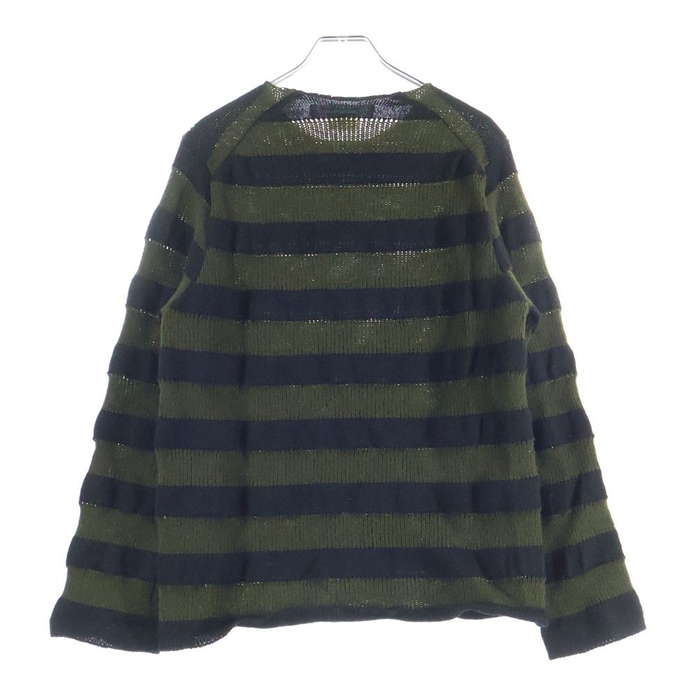 COMME des GARCONS コムデギャルソンコムデギャルソン 23 AW AD 2025 ボーダー ウールニット セーター グリーン ネイビー レディース RL-N 507