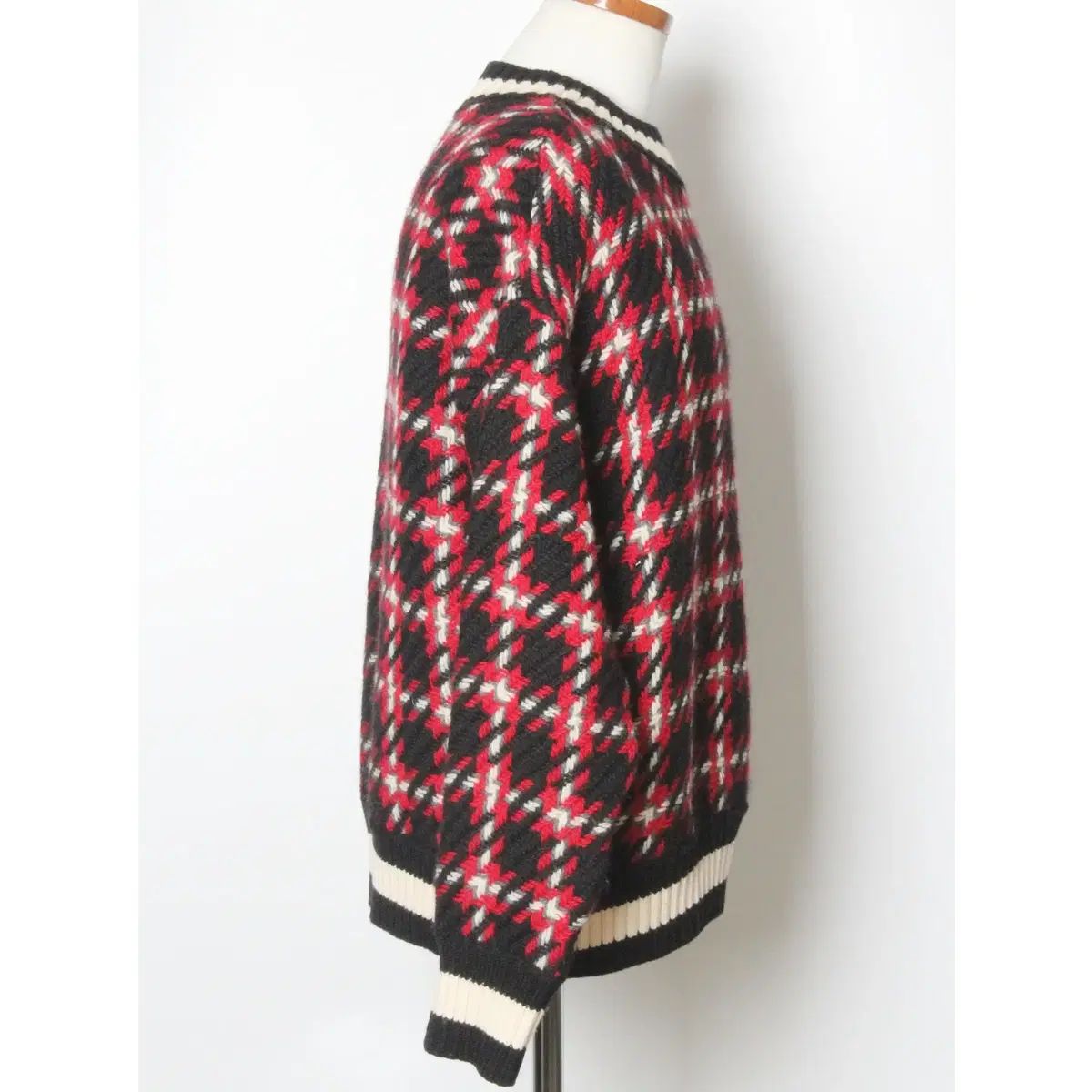 MONCLER モンクレール チェック ニット モヘヤ ロゴワッペン XS MONCLER モンクレール チェック ニット モヘヤ ロゴワッペン XS