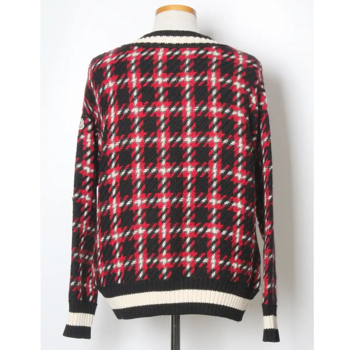 MONCLER ニット　セーター $800 Moncler Girocollo Tricot Waffle Knit Cotton Crew Neck Sweater