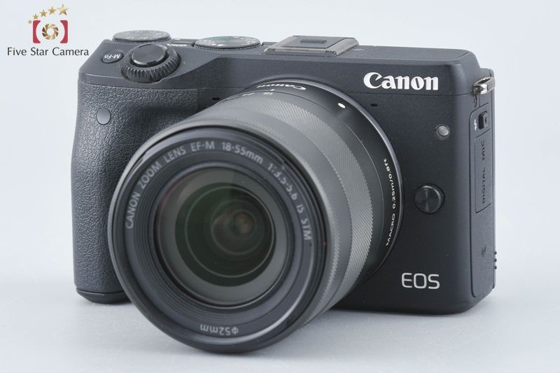 Canon キヤノン 【中古】Canon キヤノン EOS M3 ブラック EF-M 18-55mm