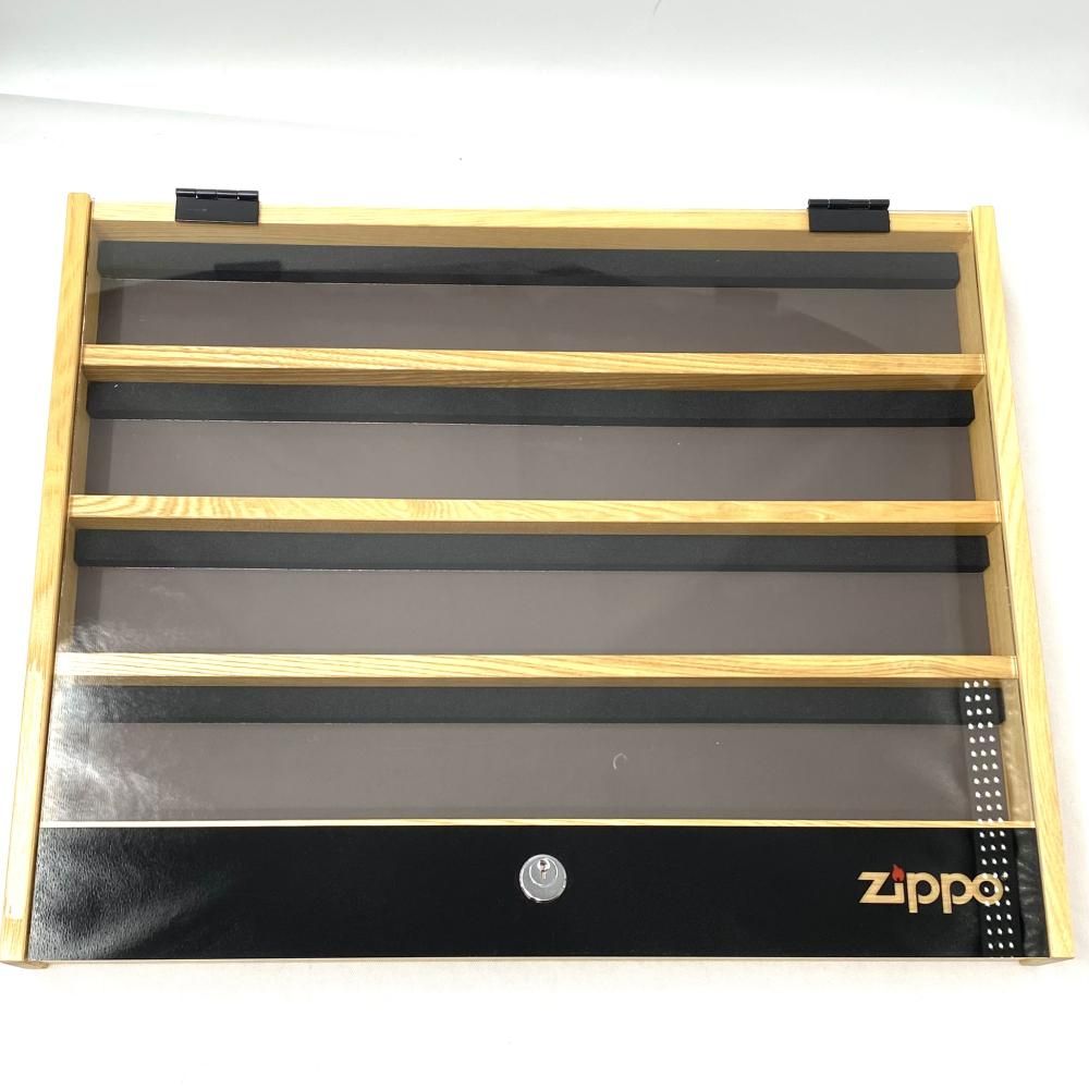 ZIPPO 木製壁掛け ケース 鍵付き ジッポ 17