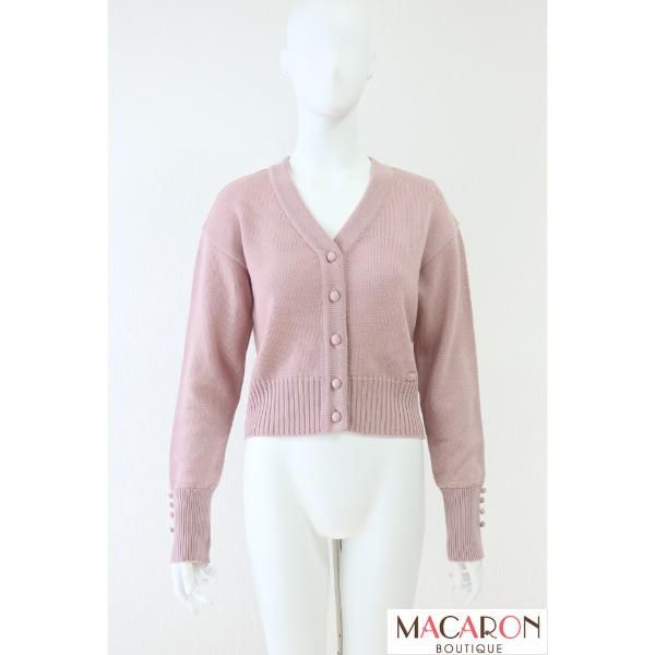 Rene ウールニットボタンカーディガン 6132460 2021年商品 ピンク ルネ