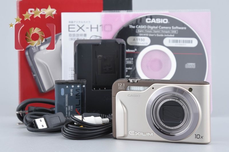 ■ 美品 ■　カシオ　CASIO EXILIM EX-H10 ゴールド ✨良品✨CASIO EXILIM EX-H10 ゴールド 充電器・バッテリー付き Amazon