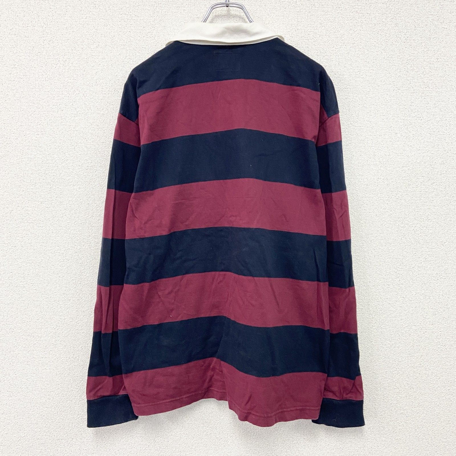 USED ボーダーラガーシャツ 古着 used Canterbury カンタベリー ラガーシャツ 長袖ポロシャツ