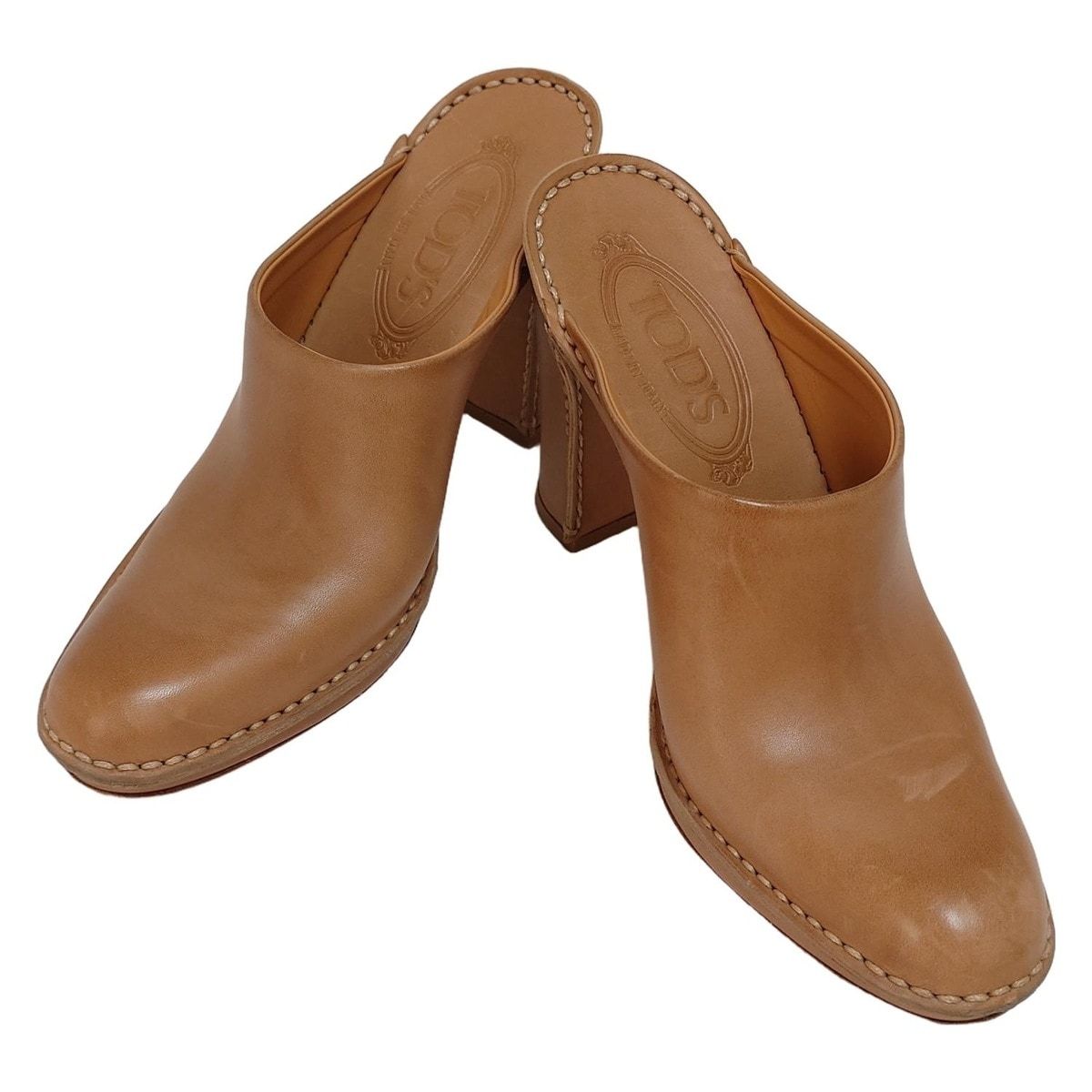 TOD'S(トッズ) ミュール 35 1/2 レディース - ライトブラウン レザー