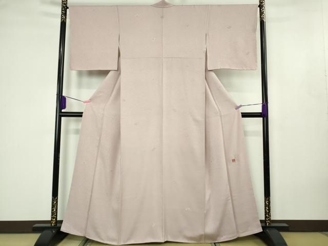 上 国際的伝統工芸作家 十二代 藤林徳扇 苑寿 小紋 駒刺繍 舞扇 撫子色地 銀糸 kh 5