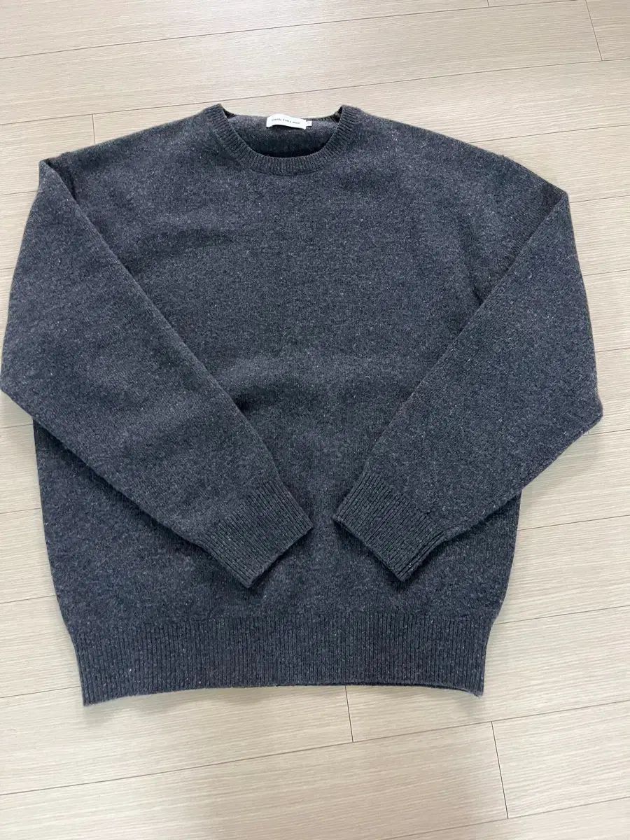 Steady Every Wear Cozy Wool Cashmere Round Neck Knit DARK GRAY 3