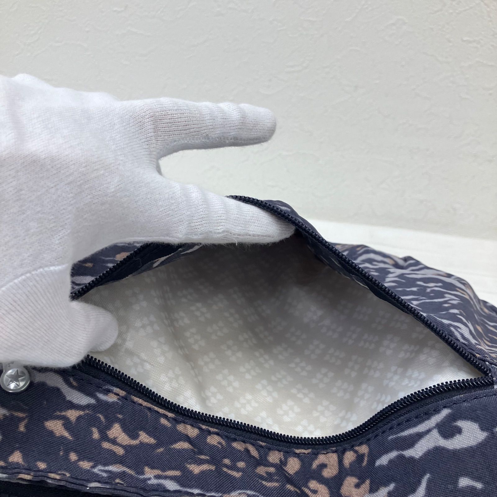 7441 KIPLING キプリング ショルダーバッグ ネイビー カモフラ 