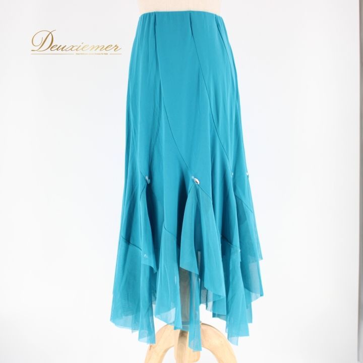 社交ダンス 衣装 スタンダード スカート レッスンウェア 水色 ICHIOKU