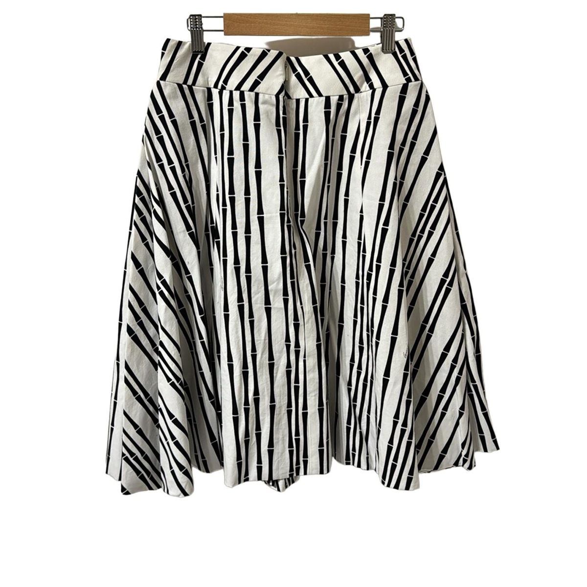 GUCCI グッチ スカート サイズ42 M レディース - 189017 白×黒 ひざ丈 バンブー柄 2007年