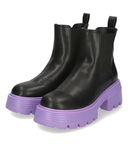 オリエンタルトラフィック ショートブーツ サイドゴア チェルシーブーツ 厚底 軽い 疲れにくい スタイルアップ ラウンドトゥ 45401 BLACK