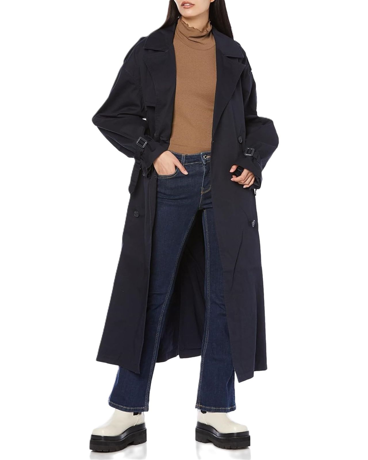 リーバイス コート SLACKER トレンチコート ロング レディース A 4445-0000 NIGHTWATCH BLUE XS