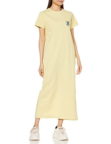 エックスガール カジュアルドレス COLLEGE LOGO S MAXI DRESS レディース YELLOW