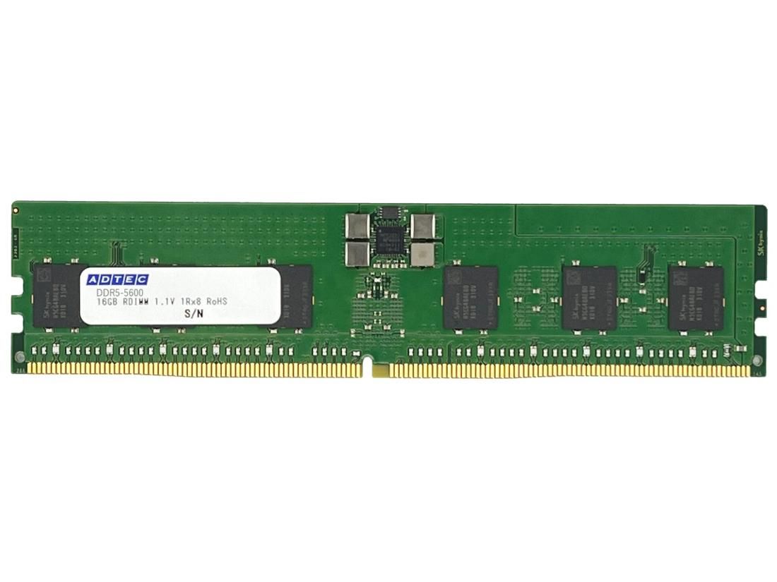 ADTEC アドテック DDR 5-5600 RDIMM 16 GBx 1 Rx 8 80 bit -