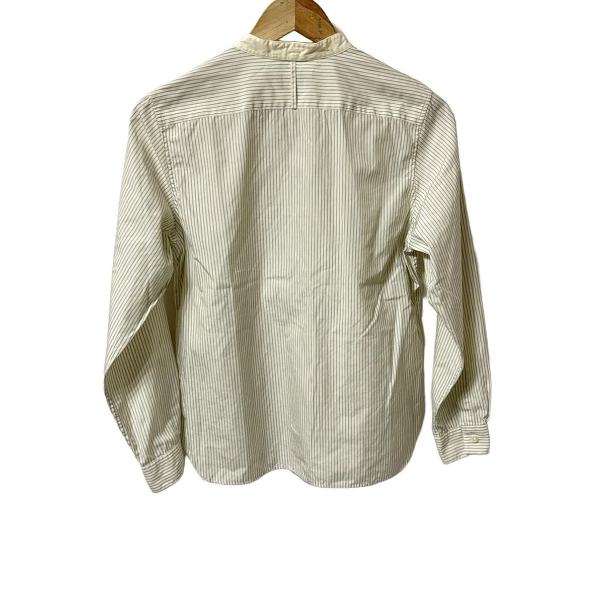 マーガレットハウエル 長袖シャツブラウス サイズ2 M レディース - アイボリー×ダークネイビー ストライプ プルオーバー