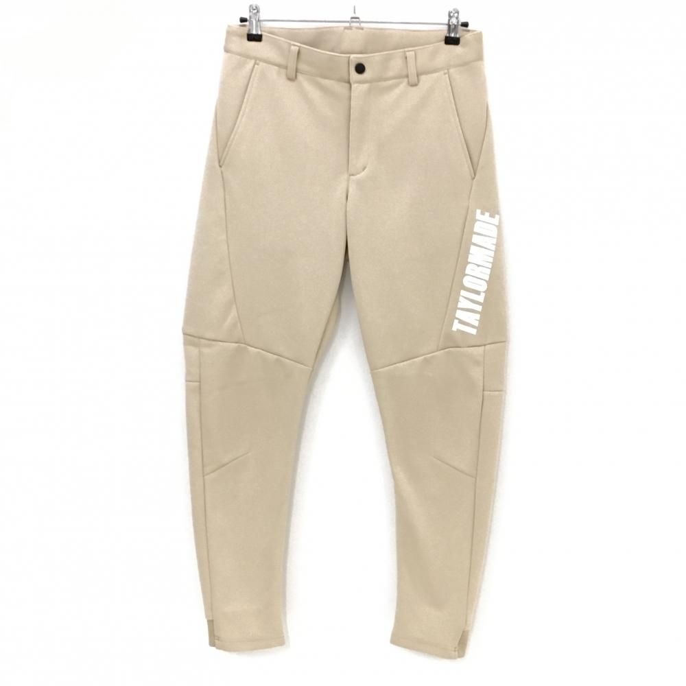 超美品】テーラーメイド ジョガーパンツ ベージュ 地模様 サイドロゴ白