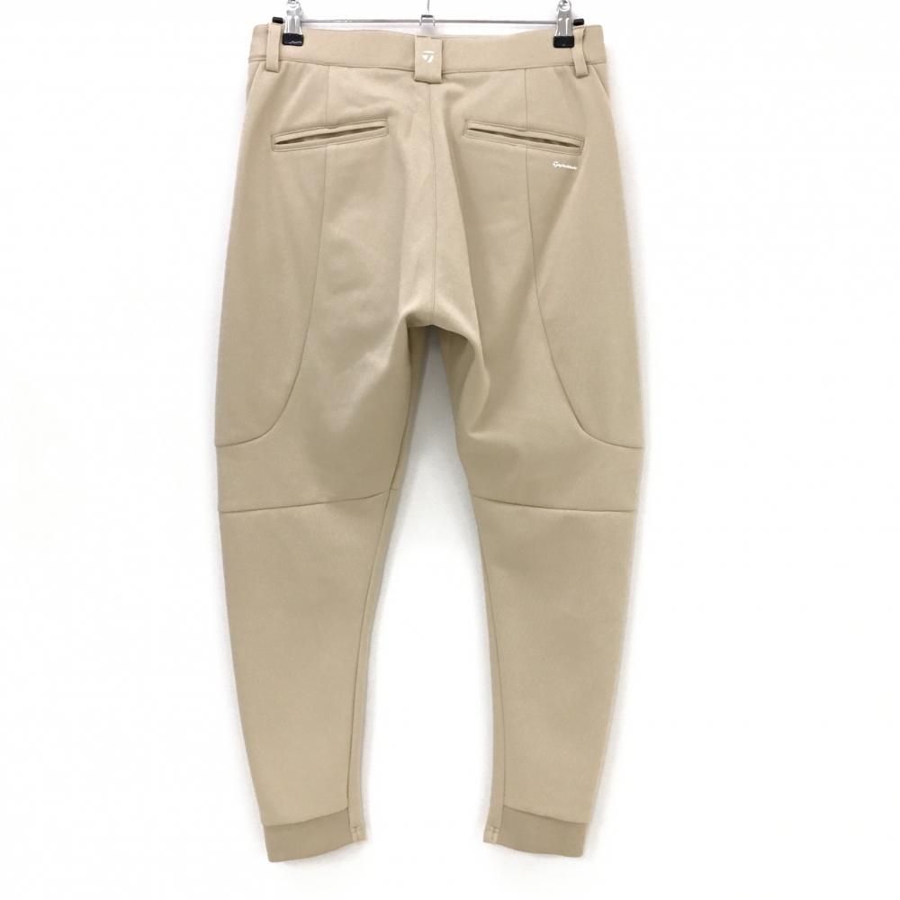 超美品】テーラーメイド ジョガーパンツ ベージュ 地模様 サイドロゴ白