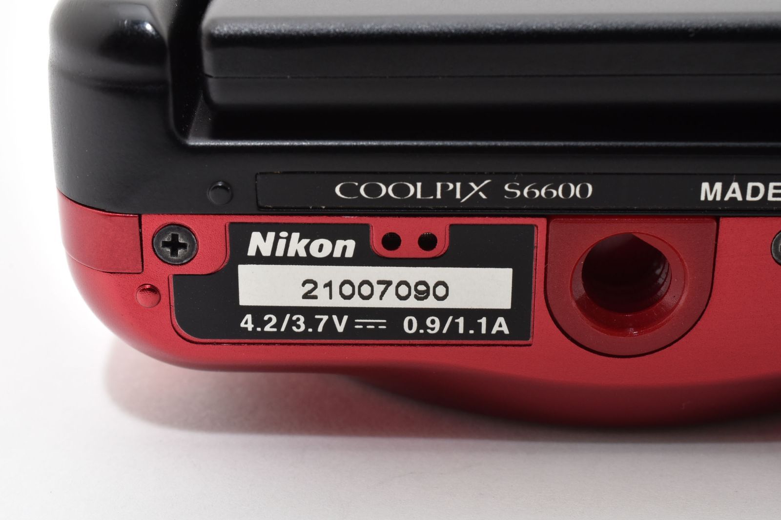 Nikon COOLPIX S6600 Red 元箱 良品】Nikon COOLPIX S6600 レッド 元箱・純正充電器付 良品】Nikon