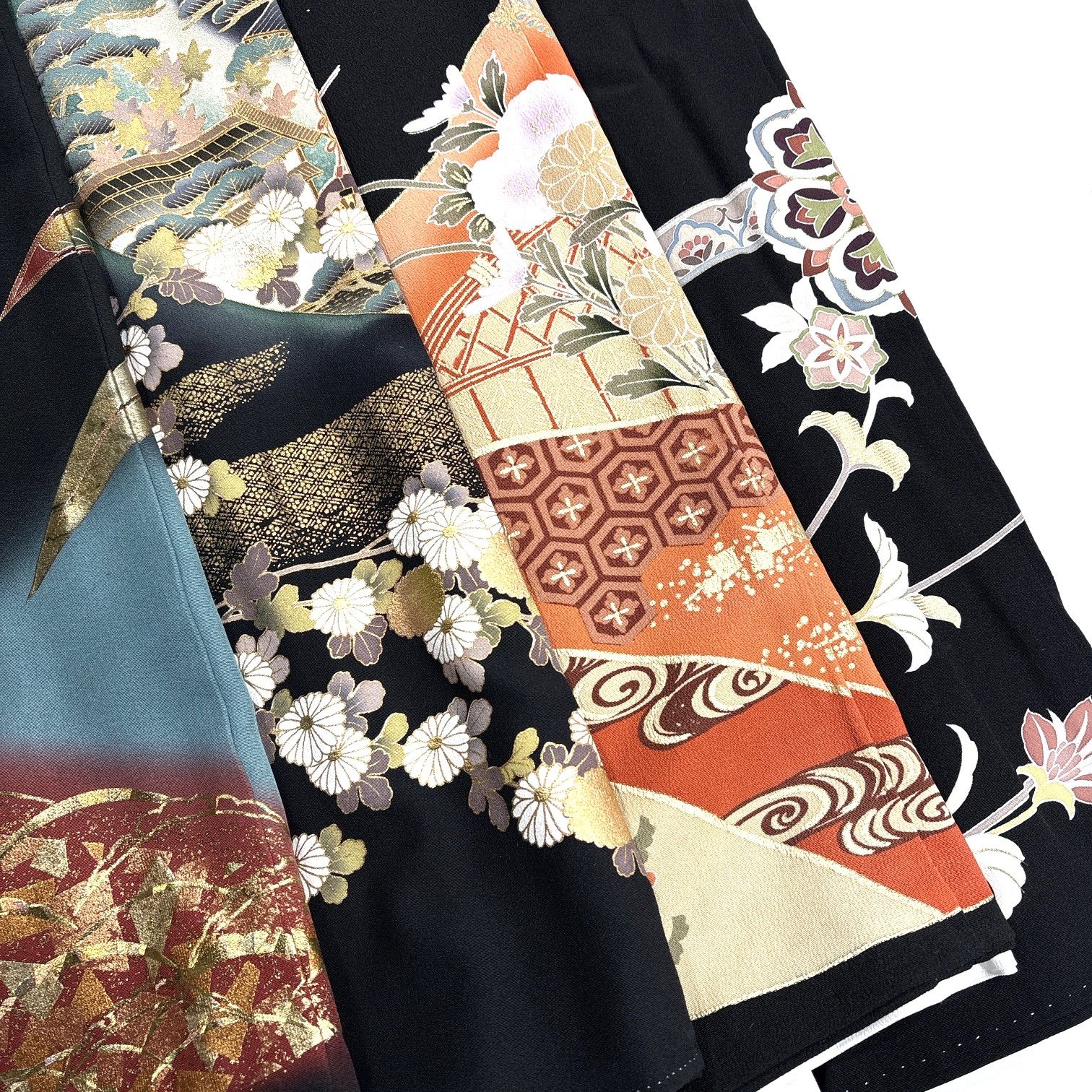 黒留袖 正絹 着物 同梱 リメイク用 着付け 12242