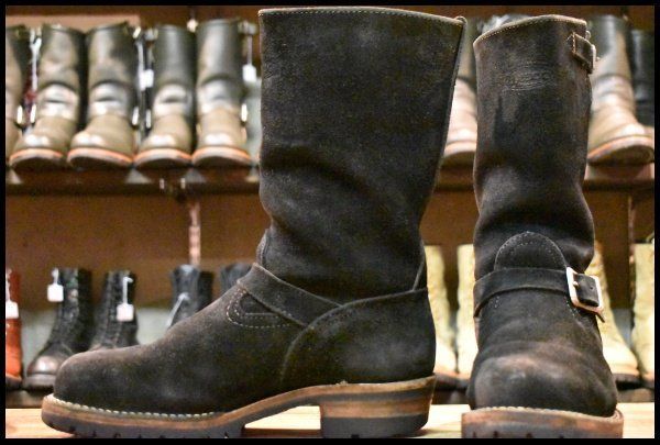 9E 良品 06年】WESCO ウエスコ カスタムボス 黒スエード ブラック