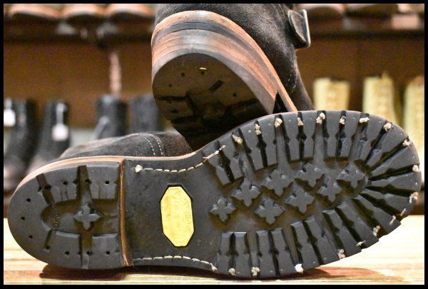 9E 良品 06年】WESCO ウエスコ カスタムボス 黒スエード ブラック