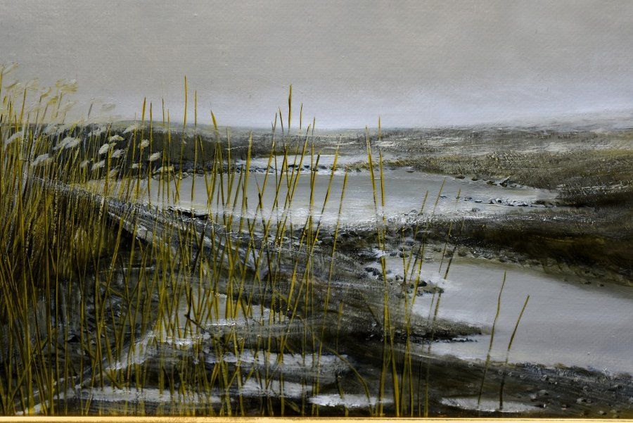  蔵A 5468 猪野敏雄 風景画 10号 額装 油彩画 絵画