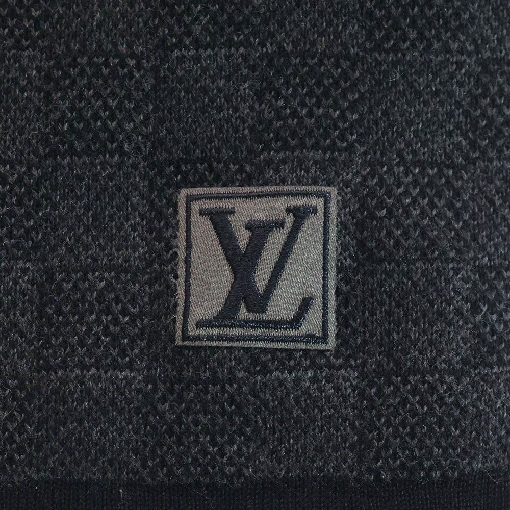 LOUIS VUITTON ルイヴィトン ダミエグラフィット エシャルプ プティ ダミエ マフラー ブラック ウール M 70028