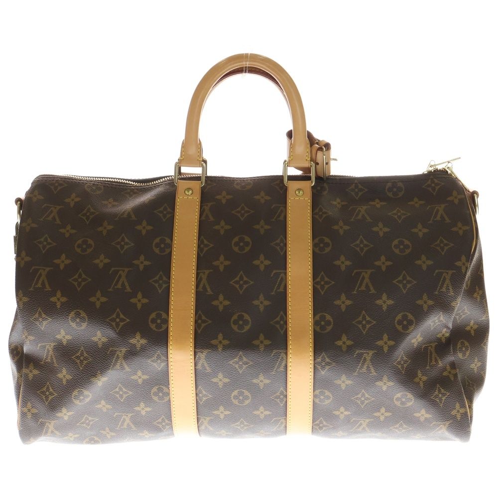 LOUIS VUITTON ルイヴィトン モノグラム キーポル バンドリエール45 ブラウン PVCレザー ボストンバッグ M 41418