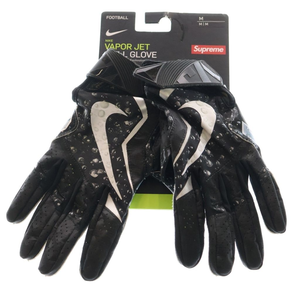 SUPREME シュプリーム 18 AW NIKE Vapor Jet 4 0 Football Gloves ナイキ ヴァイパー ジェット ウォーターロゴ スキル グローブ 手袋 ブラック