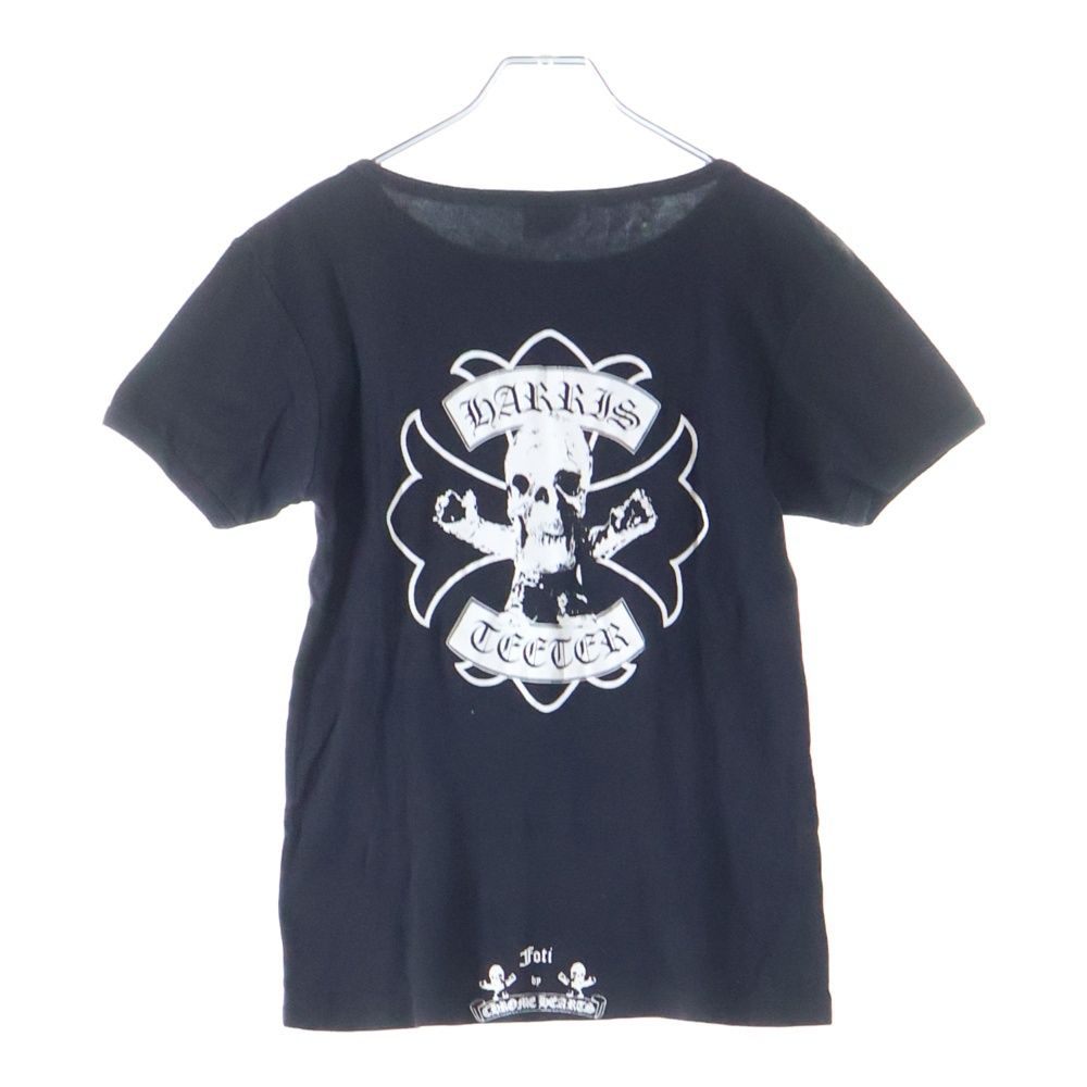 CHROME HEARTS クロムハーツ FOTI フォティ バック CHプラス プリント クルーネック 半袖Tシャツ カットソー ブラック レディース