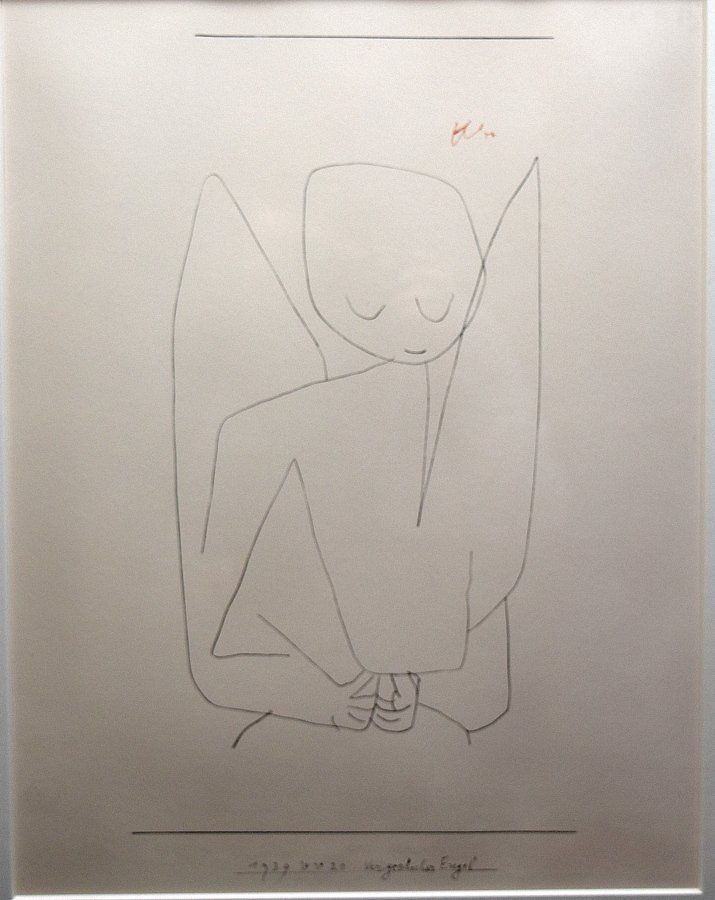 蔵A 5600 パウルクレー 忘れっぽい天使 リトグラフ アートポスター