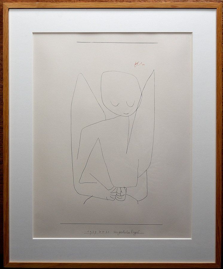 蔵A 5600 パウルクレー 忘れっぽい天使 リトグラフ アートポスター