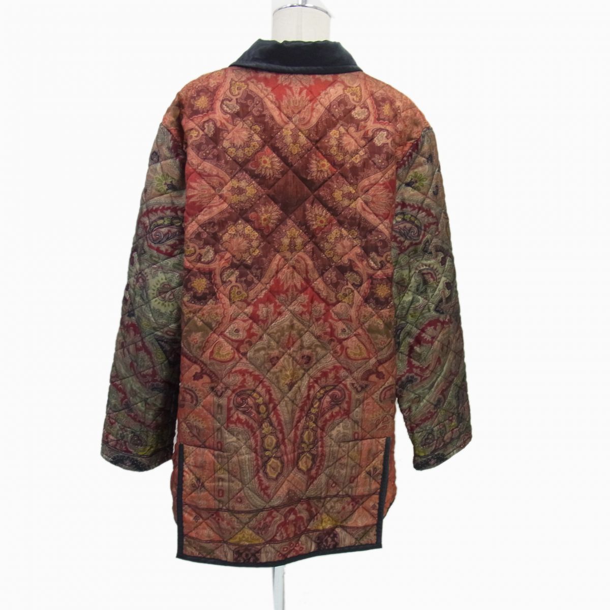 ◇ETRO エトロ シルク(絹)100％ キルティングコート ペイズリー柄