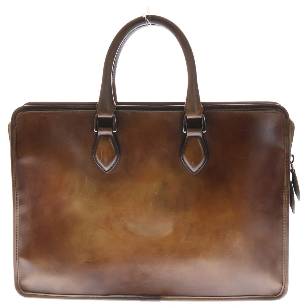 Berluti ベルルッティ アンジュール カリグラフィ ブリーフケース ビジネスバッグ ブラウン レザー