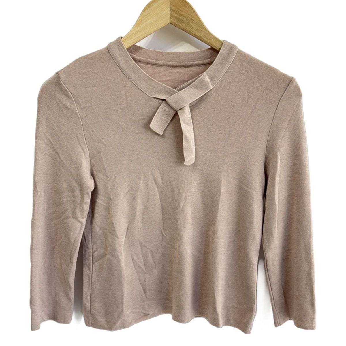 未使用★FOXEY/フォクシー ウォッシャブルシルクニット ハイエンドトップ38 FOXEY(フォクシー) 卸売 長袖セーター サイズ38 M レディース美品