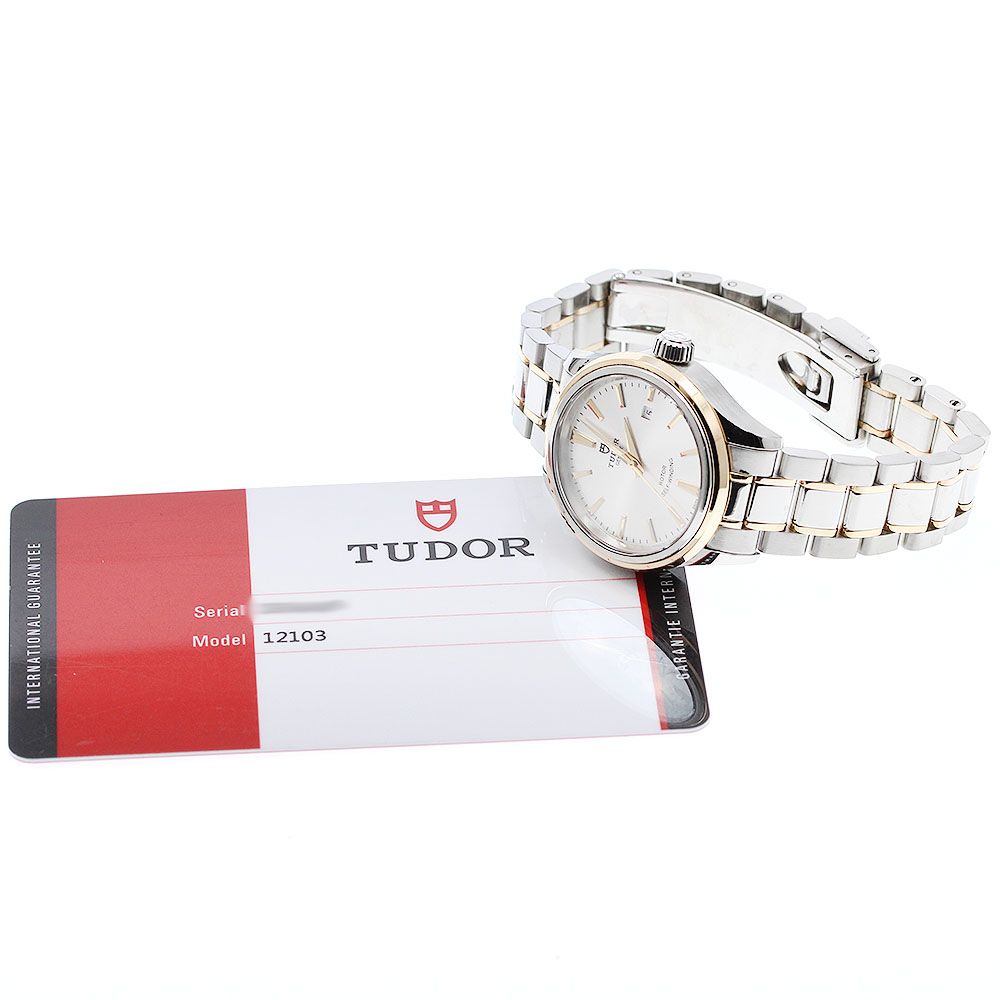 チュードル TUDOR 12103 スタイル デイト YGベゼル 自動巻き レディース保証書付き_922615