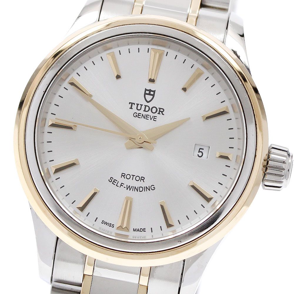 チュードル TUDOR 12103 スタイル デイト YGベゼル 自動巻き レディース保証書付き_922615