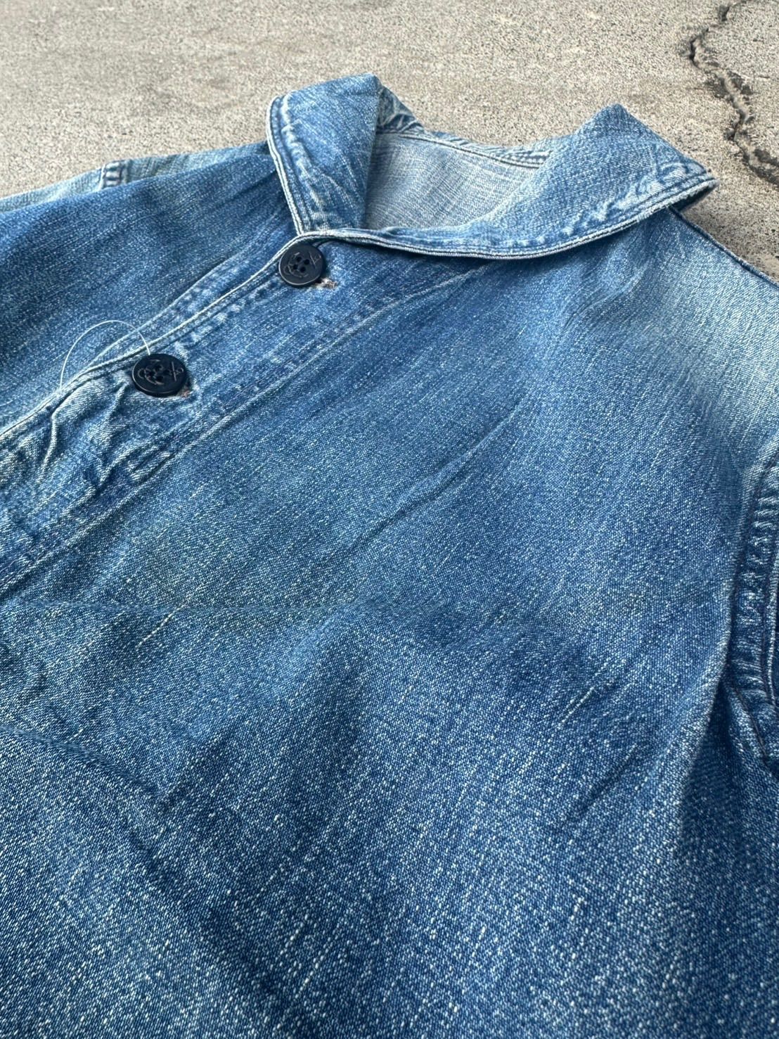 40s vintage US.NAVY ヘチマ襟 デニムショールカラー ジャケット