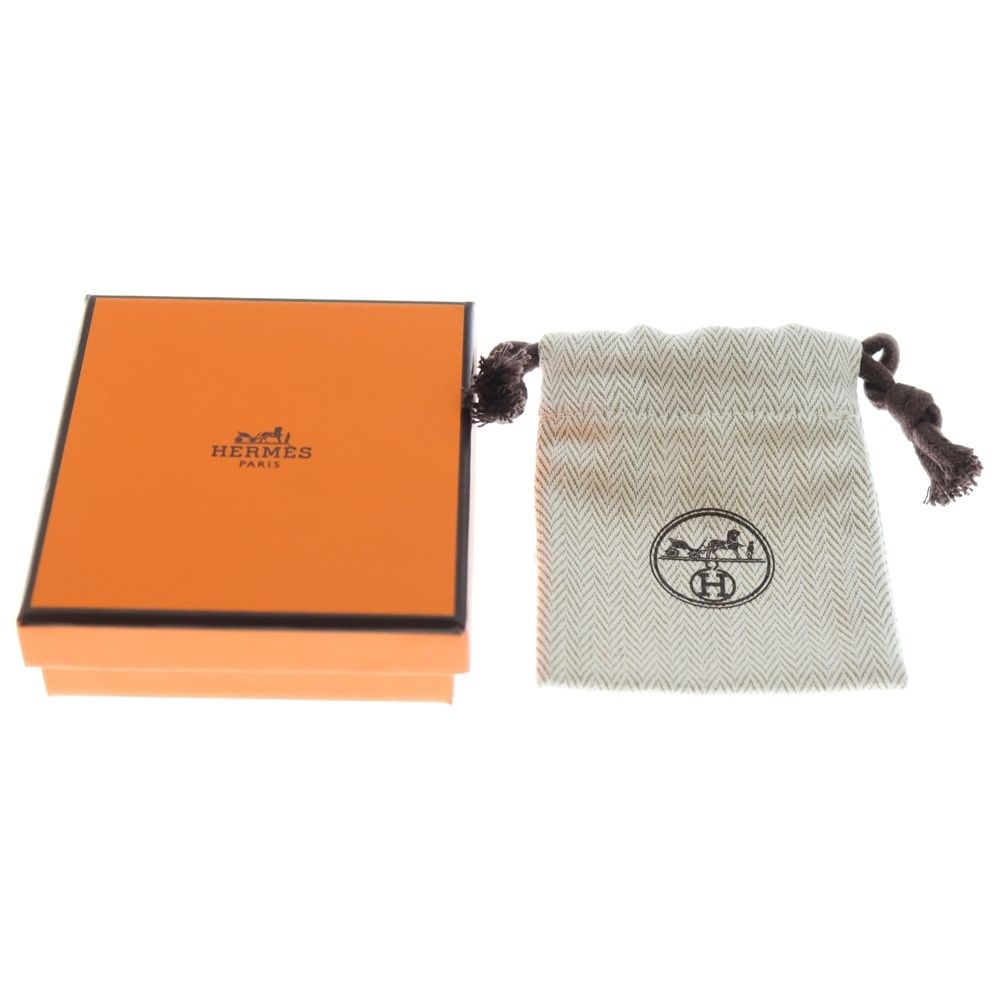  HERMES エルメス ミニ ポッシュアッシュ ピアス ベージュ シルバー その他 ヘアアクセサリー