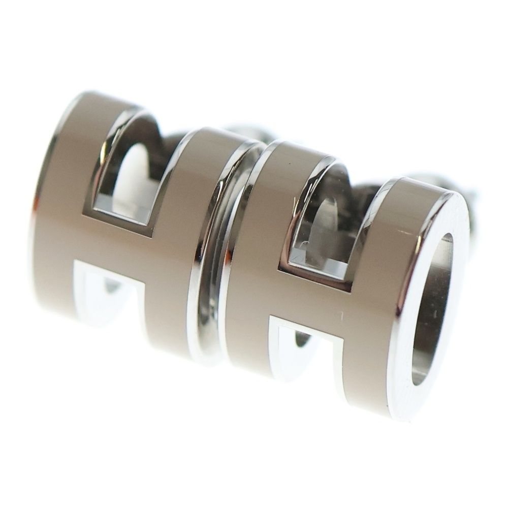 HERMES エルメス ミニ ポッシュアッシュ ピアス ベージュ シルバー