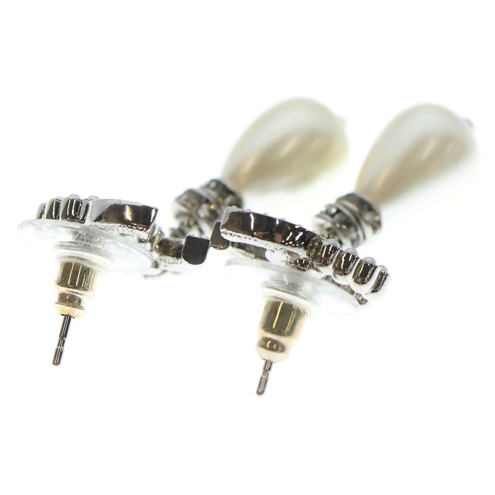 CHANEL シャネル ココマーク ピアス フェイクパール ラインストーン B 24 S ホワイト シルバー