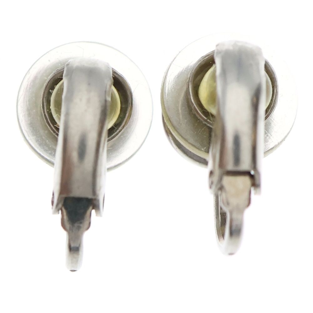 CHANEL シャネル ココマーク コンパクト ワンポイント イヤリング ピンク シルバー