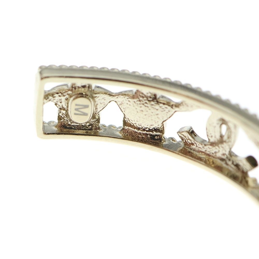  CHANEL シャネル ラインストーン スター バングル ブレスレット ゴールド GP マルチ B 25 P バングル リストバンド アクセサリー