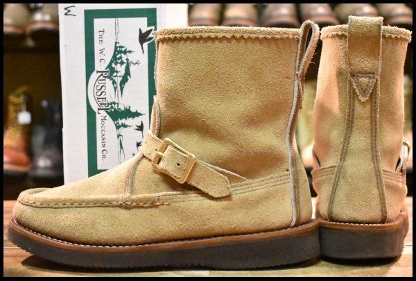 ラッセルモカシン　ノックアバウト　7-1/2 EE ララミースエード ラッセルモカシン ノックアバウト 7-1/2 EE ララミースエード ラッセル