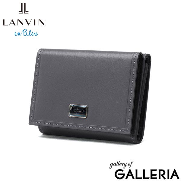 ランバン オン ブルー 財布 三つ折り財布 メンズ LANVIN en Bleu おしゃれ コンパクト 大人 上品 レザー 牛革 本革 ブランド 小銭入れ ミニ財布 感 シンプル ロゴ 無地 ポワール 三つ折り 537604